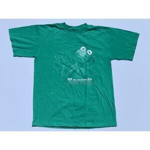 Vintage 2004 Kermit The Frog Muppets Jim Henson Tag Rare Fade Design Size M